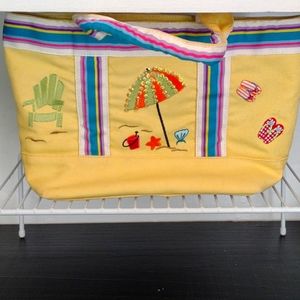 Beach Purse, size 13 inches wide 8 5/8 Height